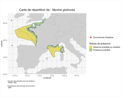 Myxine glutinosa répartition française